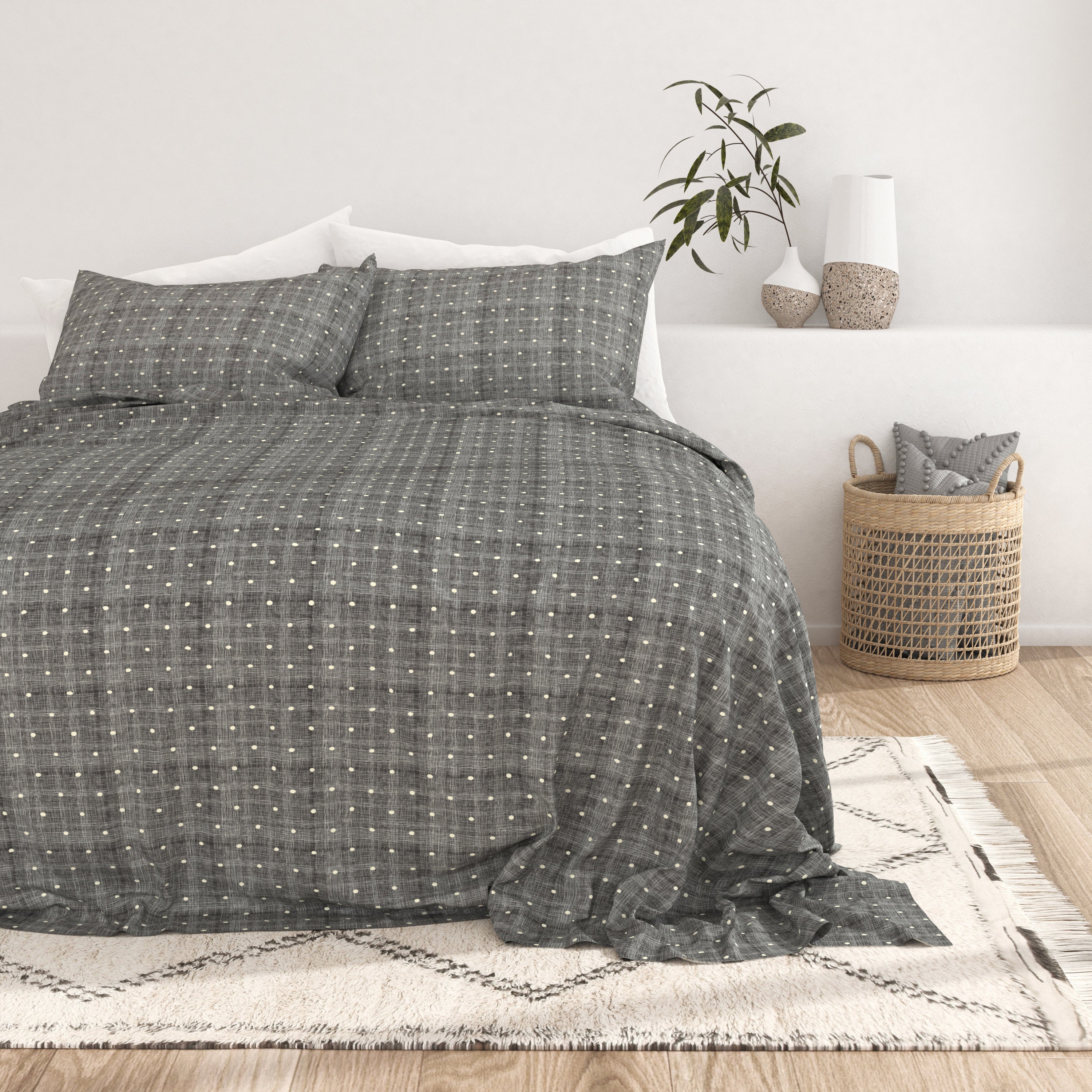Polkadot Pattern 4-Piece Sheet Set - Sale - Image 11