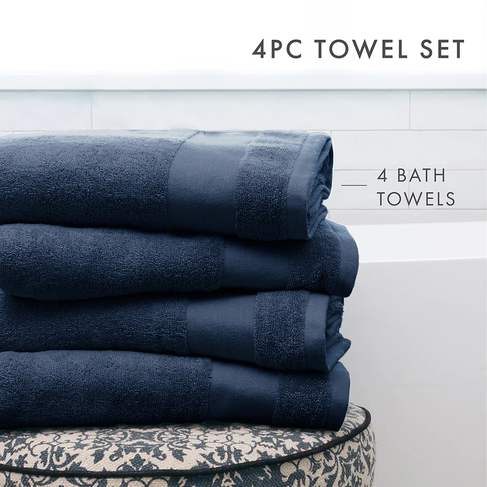 Ultra Soft 100% Cotton 4-Piece Bath Towel Set - Image 12