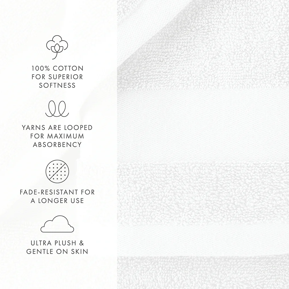 Ultra Soft 100% Cotton 4-Piece Bath Towel Set - Image 13