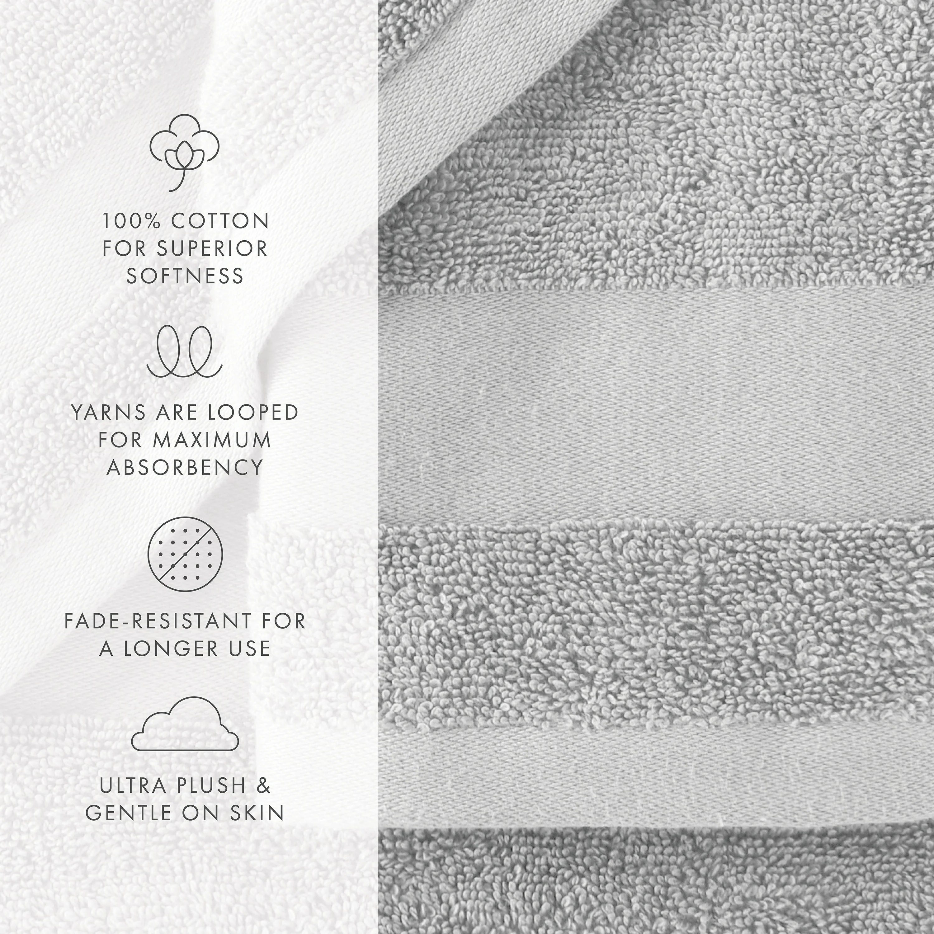 Ultra Soft 100% Cotton 4-Piece Bath Towel Set - Image 14