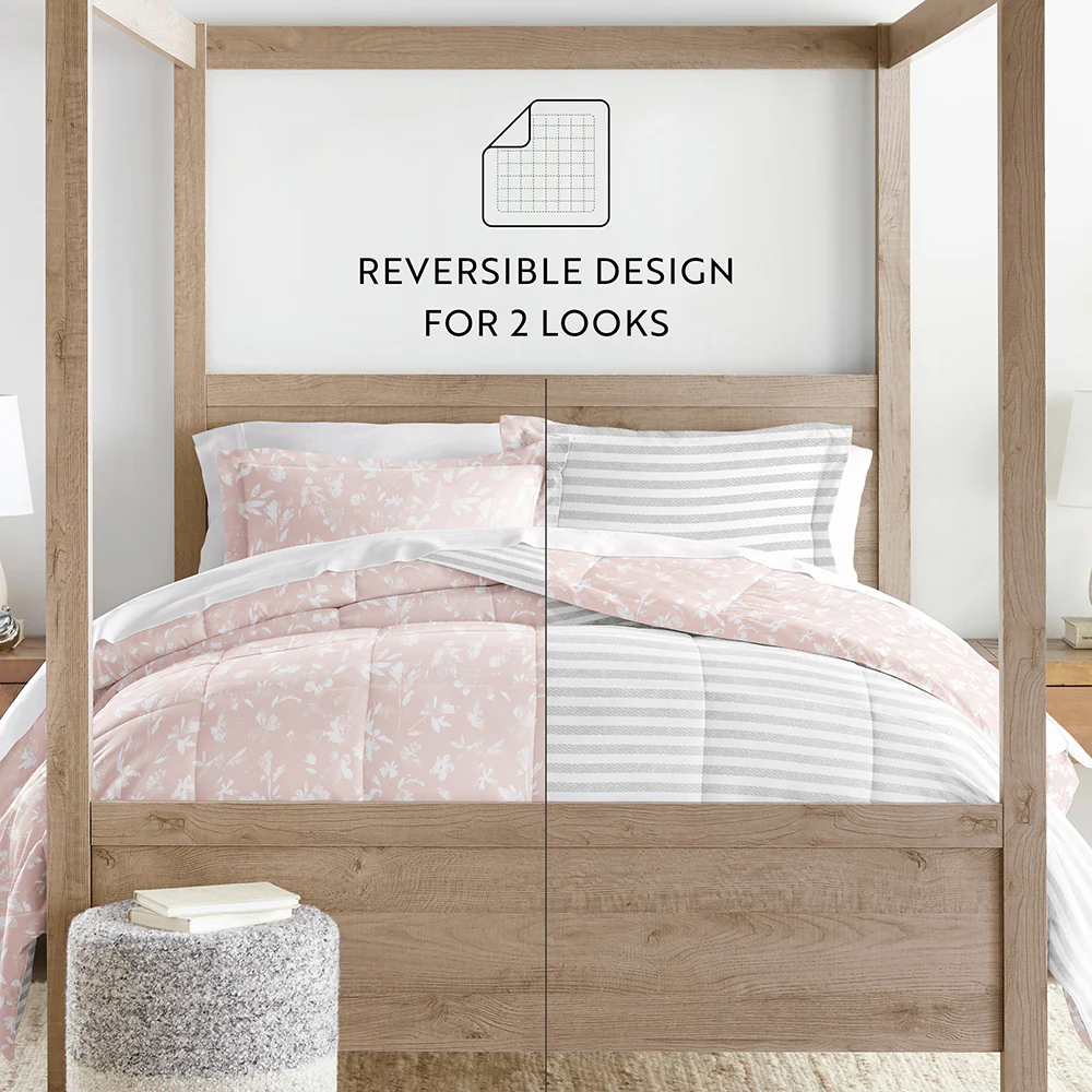 Pressed Flowers Reversible Down-Alternative Comforter Set - Image 12