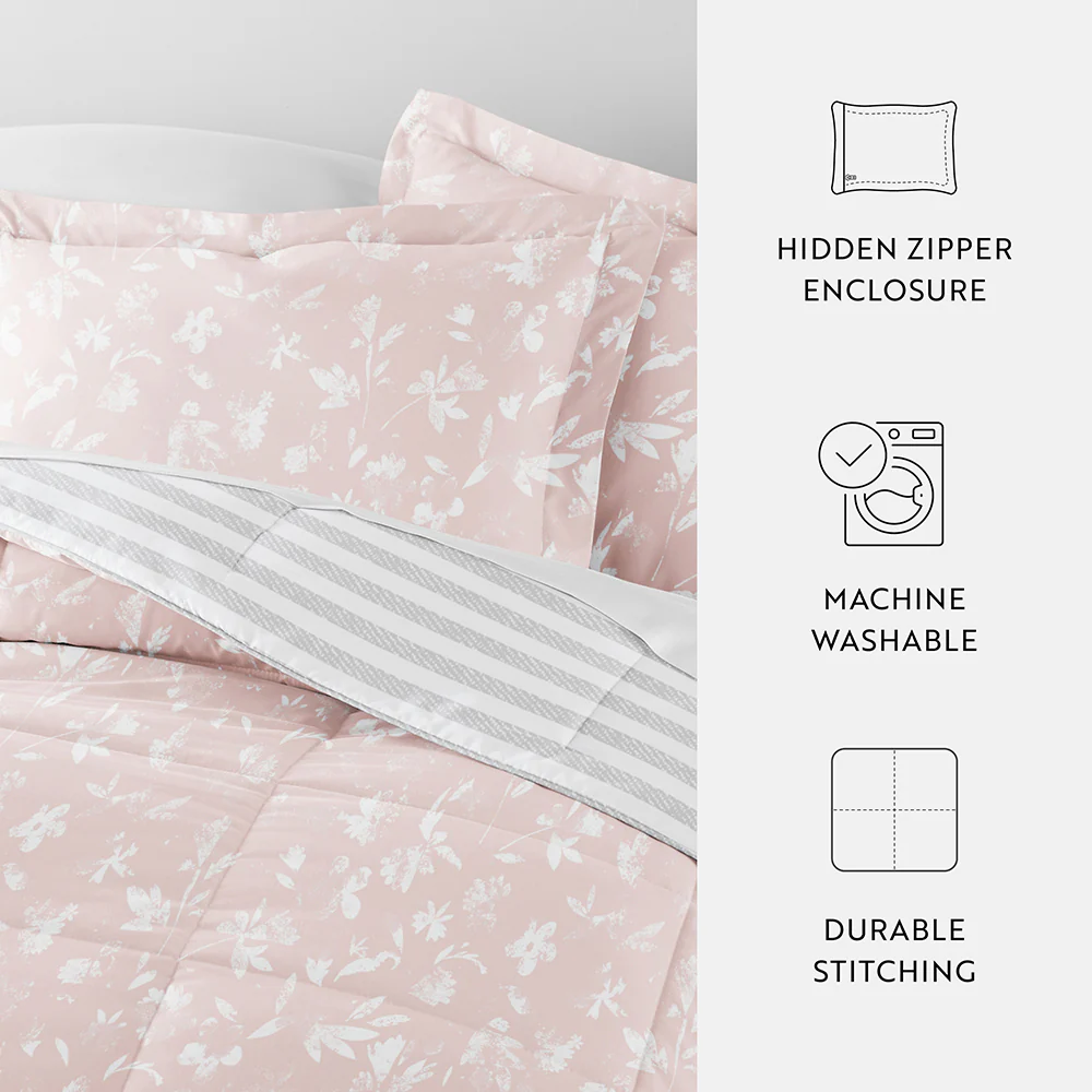 Pressed Flowers Reversible Down-Alternative Comforter Set - Image 13