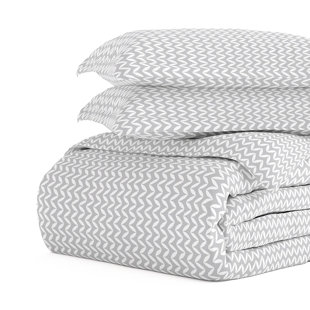 Puffed Chevron Pattern 3-Piece Duvet Cover Set - Image 15