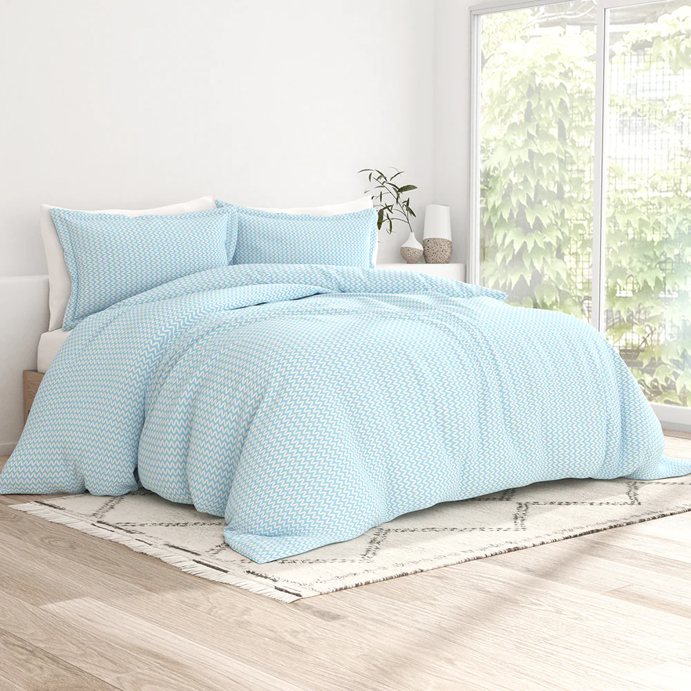 Puffed Chevron Pattern 3-Piece Duvet Cover Set - Image 5