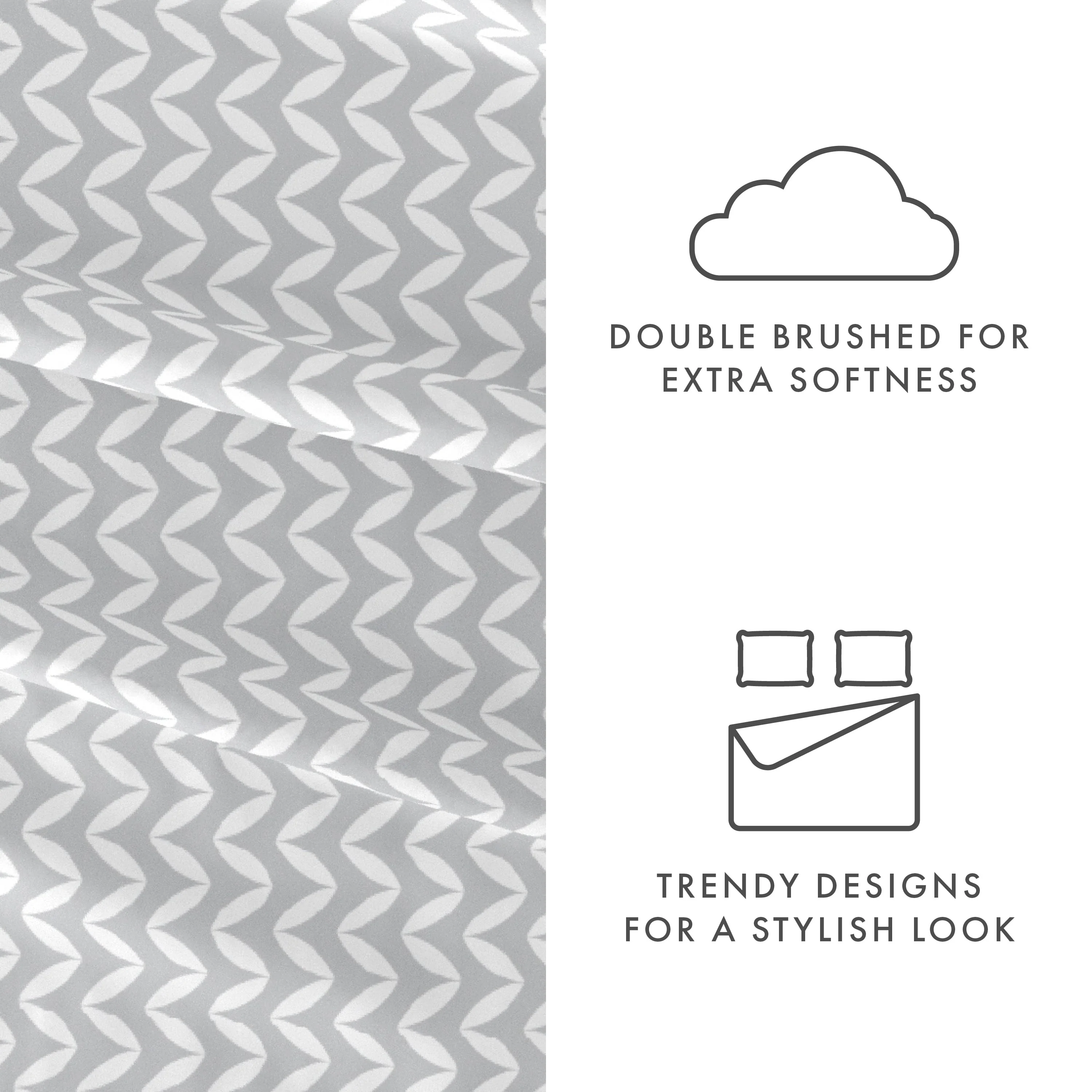 Puffed Chevron Pattern 4-Piece Sheet Set - Sale - Image 18