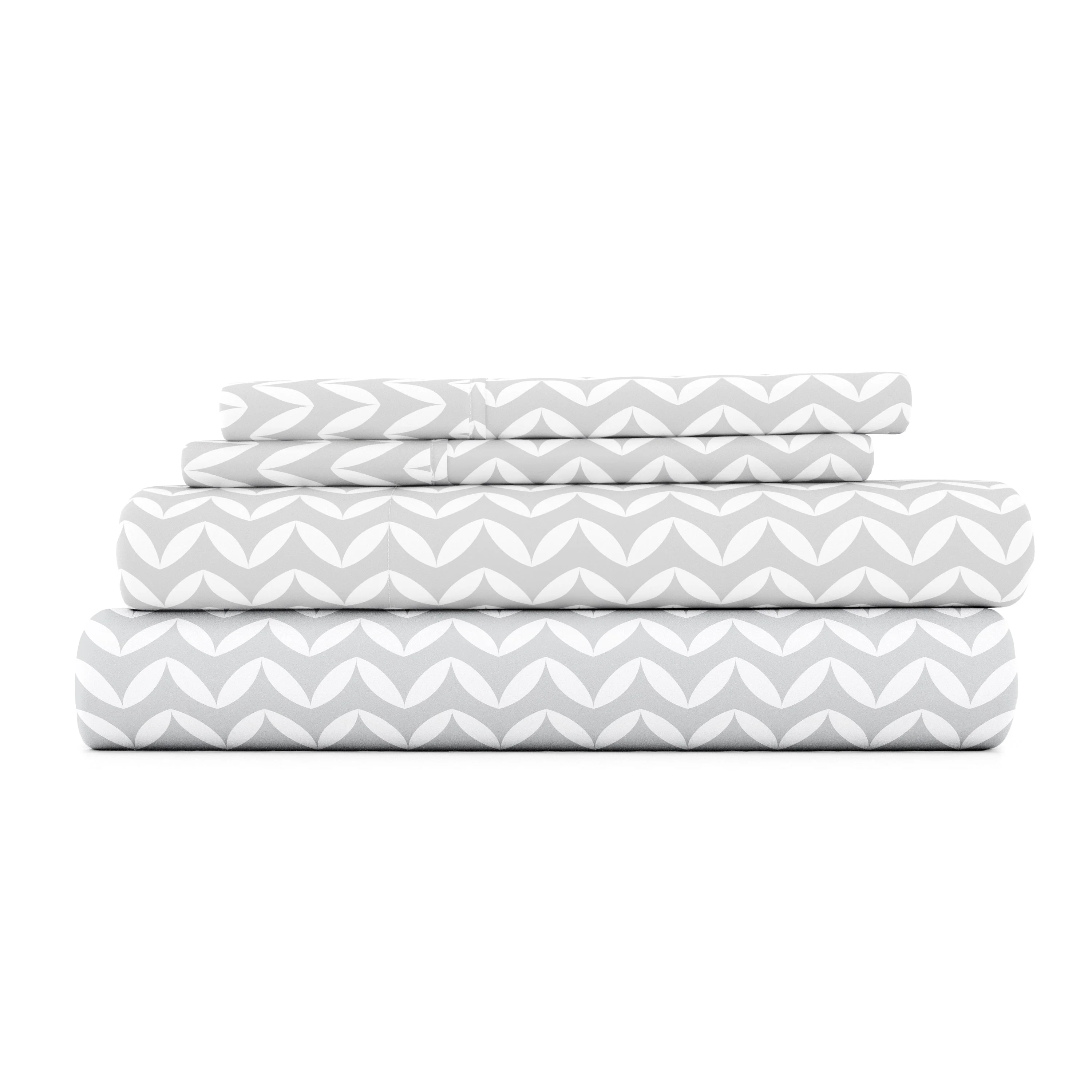 Puffed Chevron Pattern 4-Piece Sheet Set - Sale - Image 3