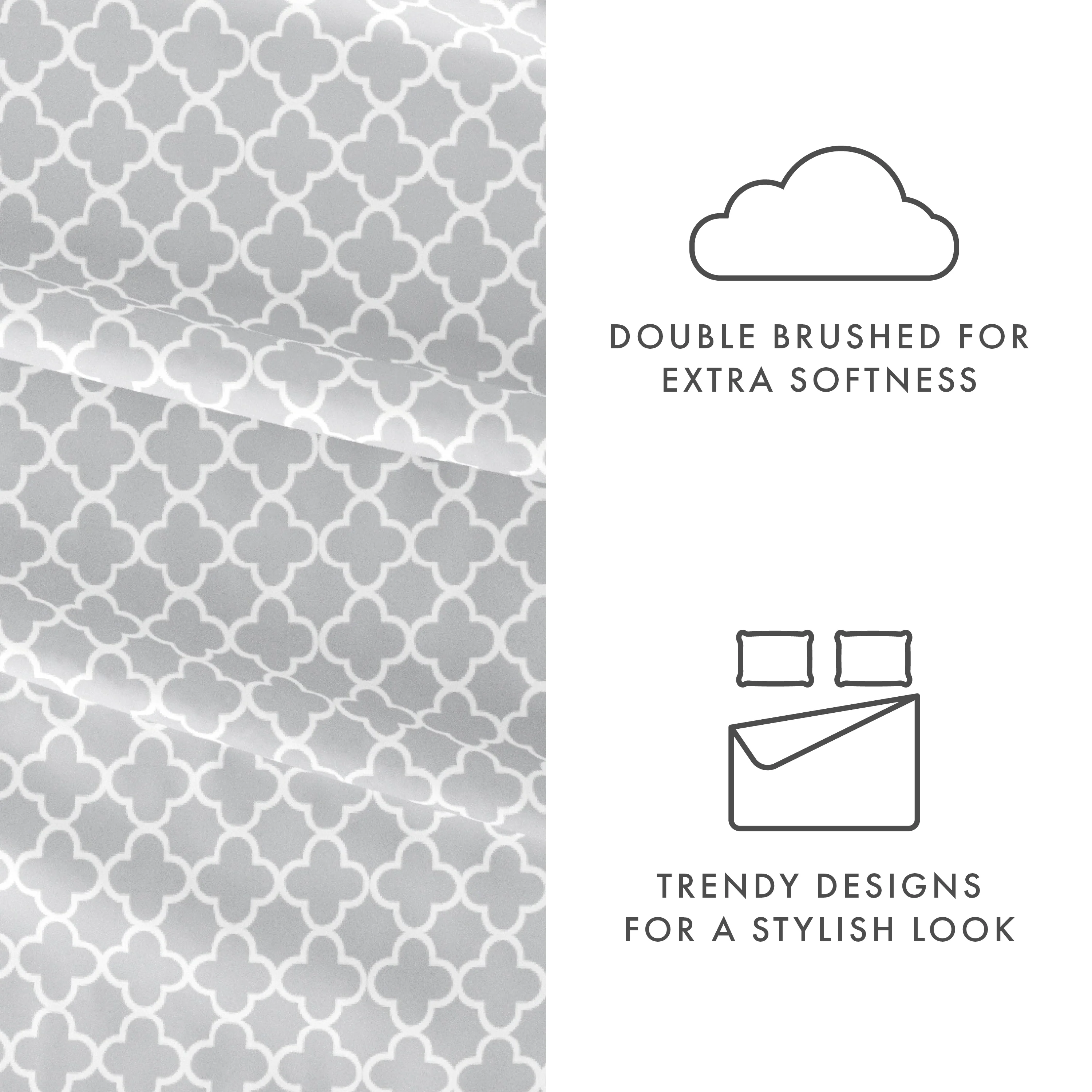 Quatrefoil Pattern 4-Piece Sheet Set - Image 12