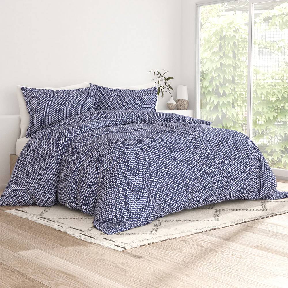 Quatrefoil Pattern 3-Piece Duvet Cover Set - Image 3