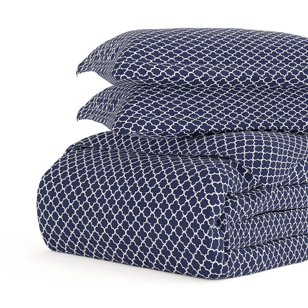 Quatrefoil Pattern 3-Piece Duvet Cover Set - Image 9