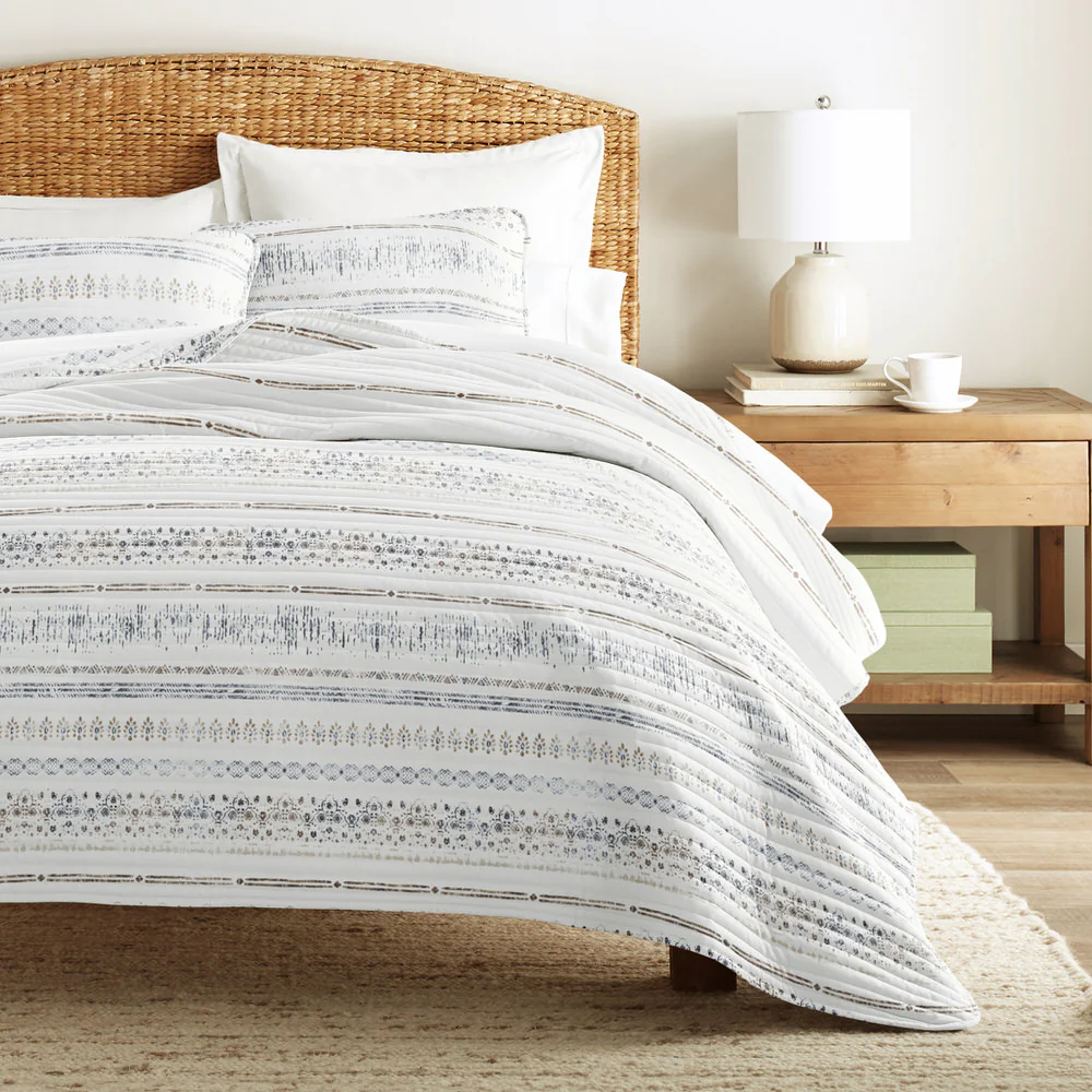 Relic Stripe Reversible Quilted Coverlet Set - Image 3