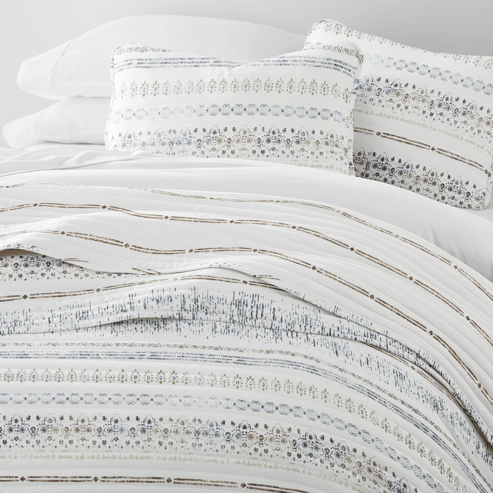 Relic Stripe Reversible Quilted Coverlet Set - Image 6