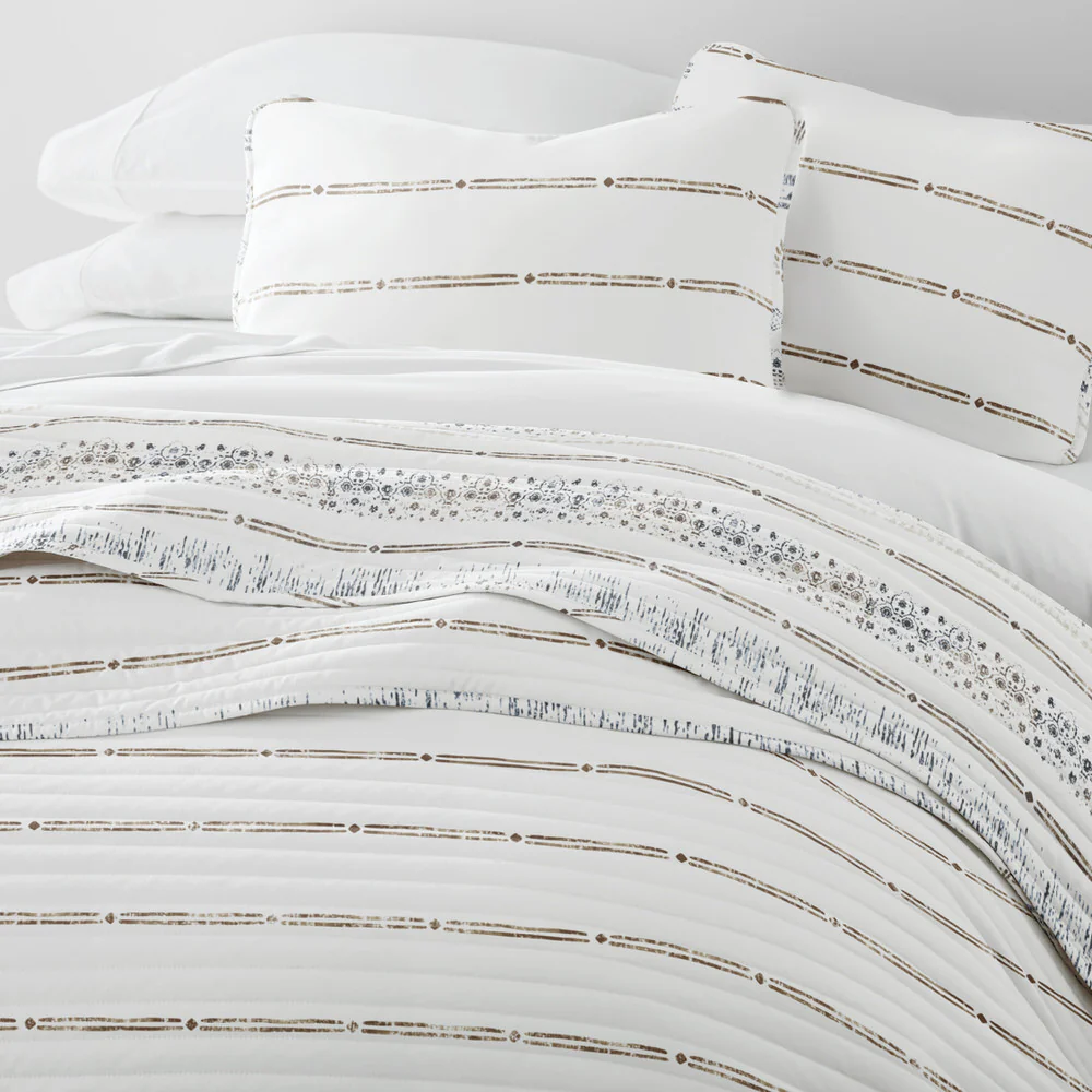 Relic Stripe Reversible Quilted Coverlet Set - Image 7