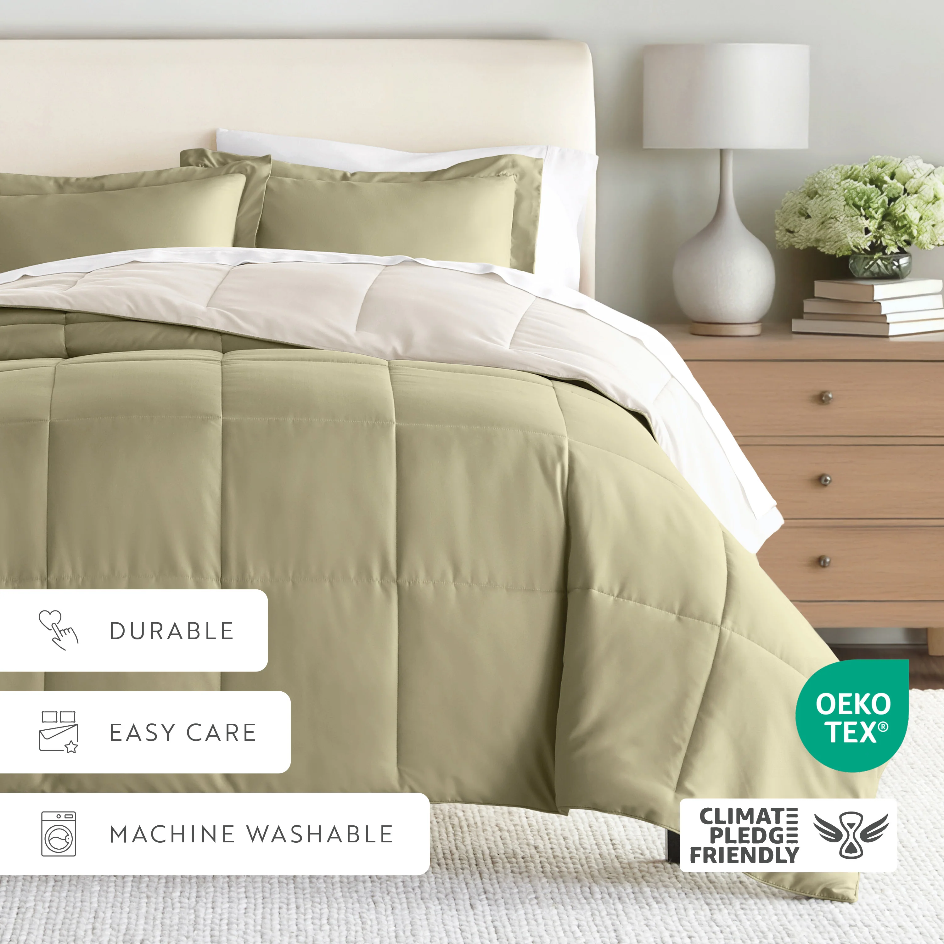 Reversible Down-Alternative Comforter Set - Image 145