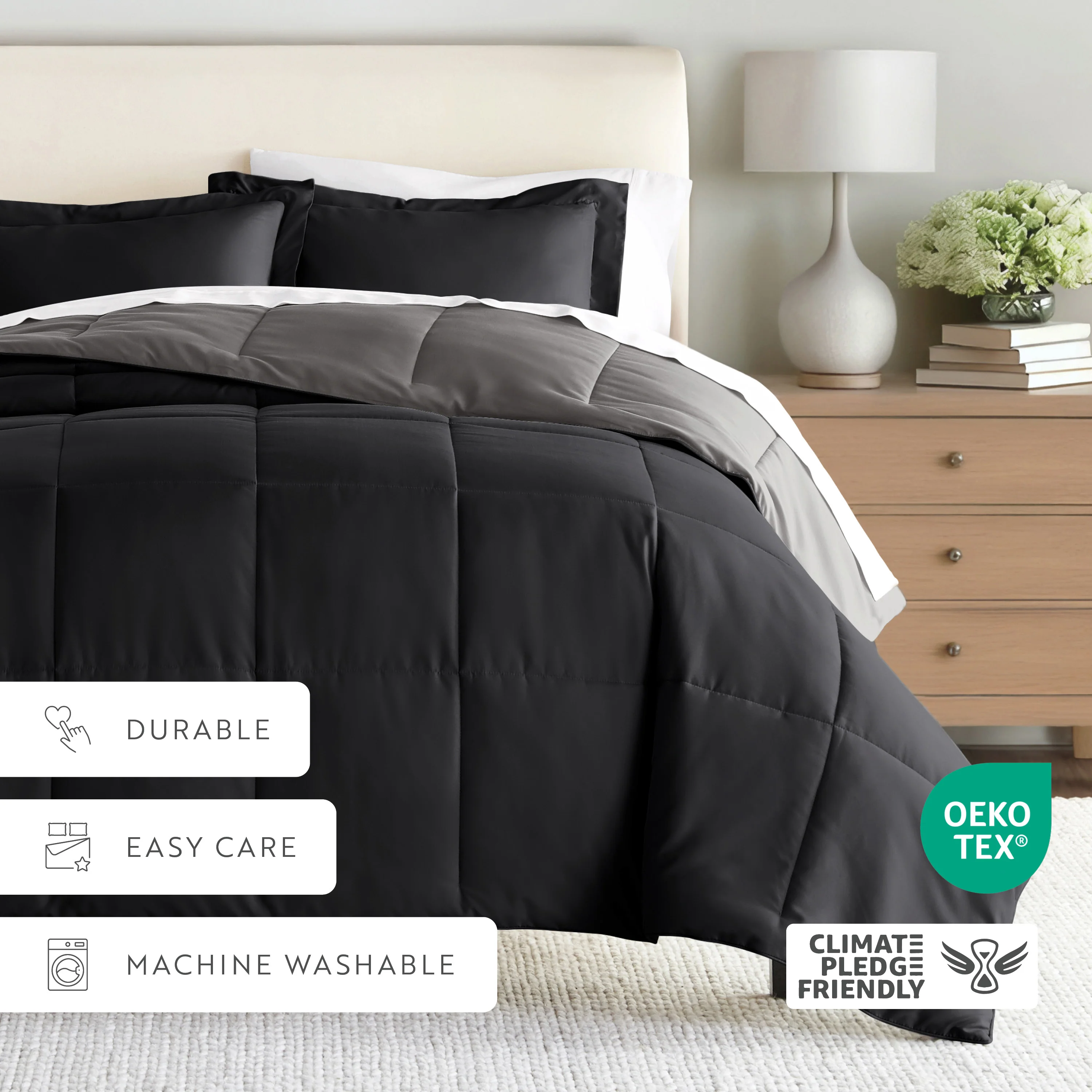 Reversible Down-Alternative Comforter Set - Image 149