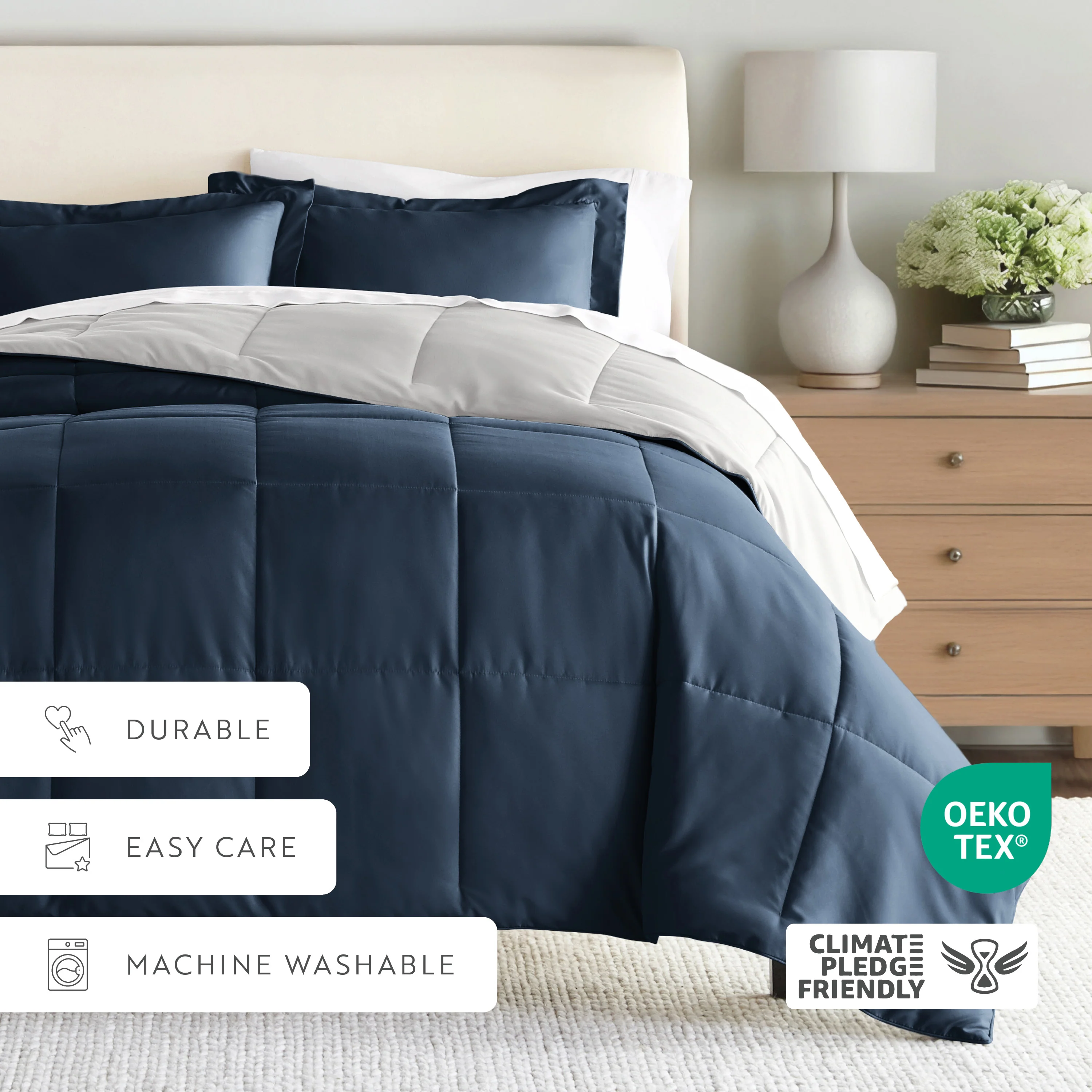 Reversible Down-Alternative Comforter Set - Image 151