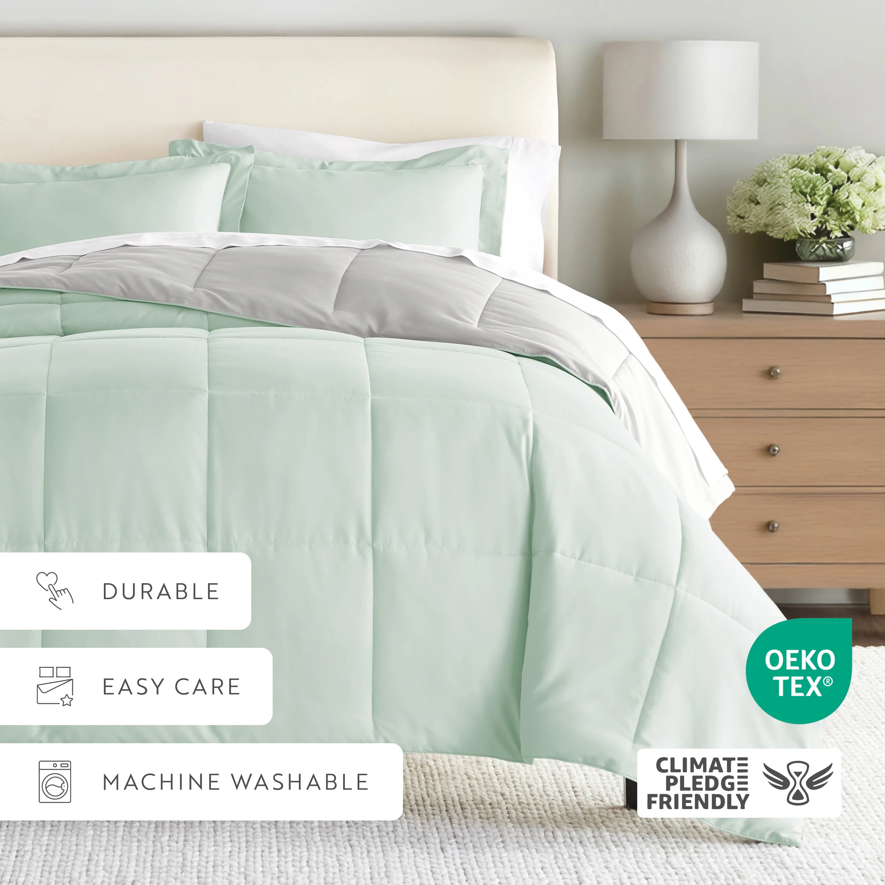 Reversible Down-Alternative Comforter Set - Image 153