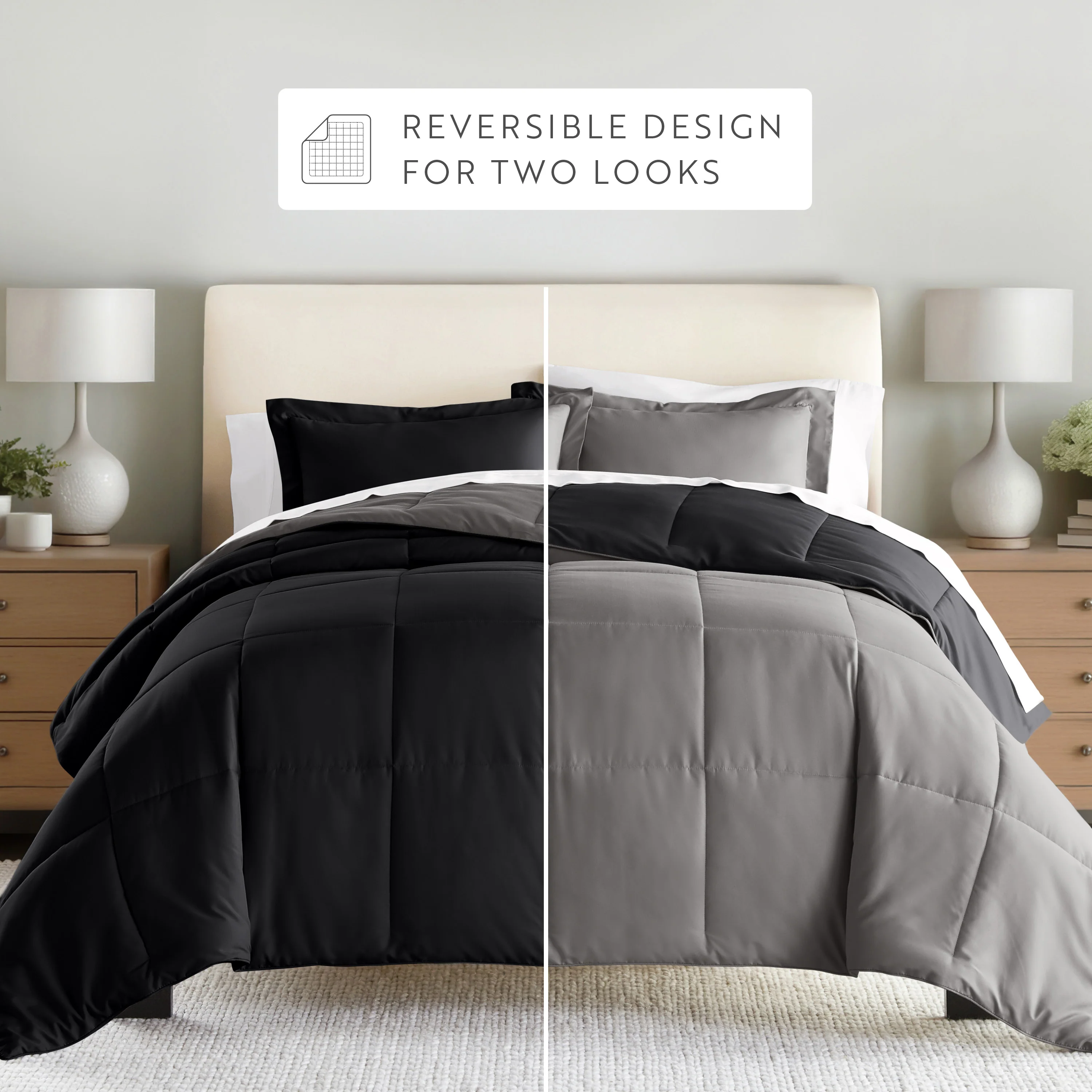 Reversible Down-Alternative Comforter Set - Image 83
