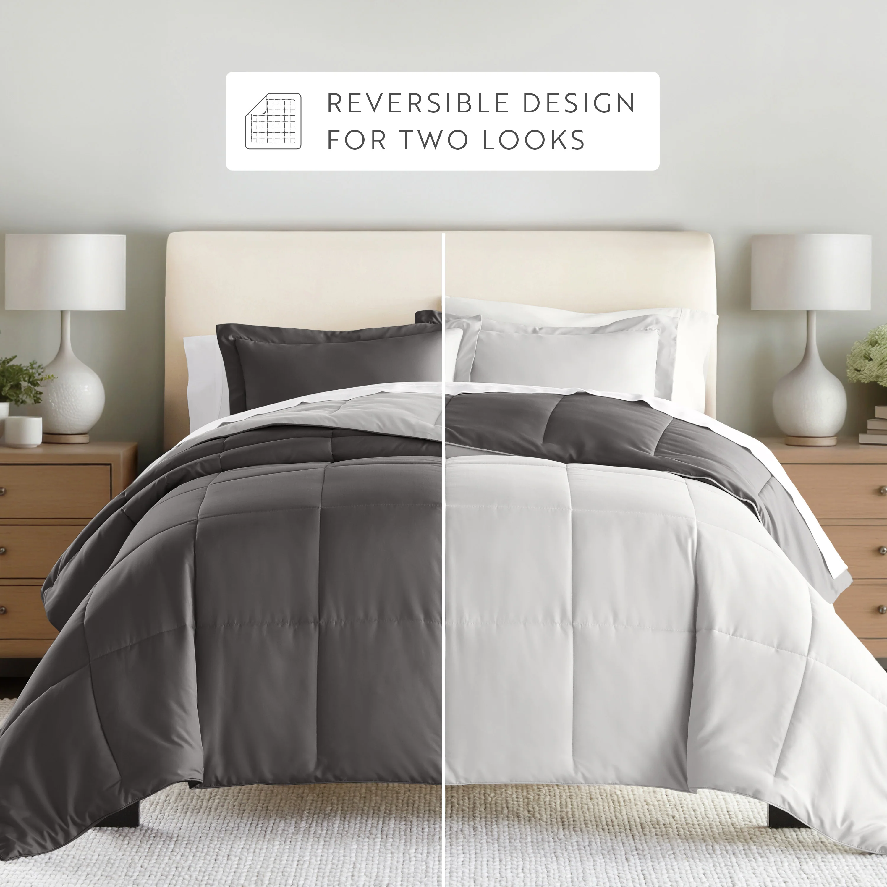Reversible Down-Alternative Comforter Set - Image 84