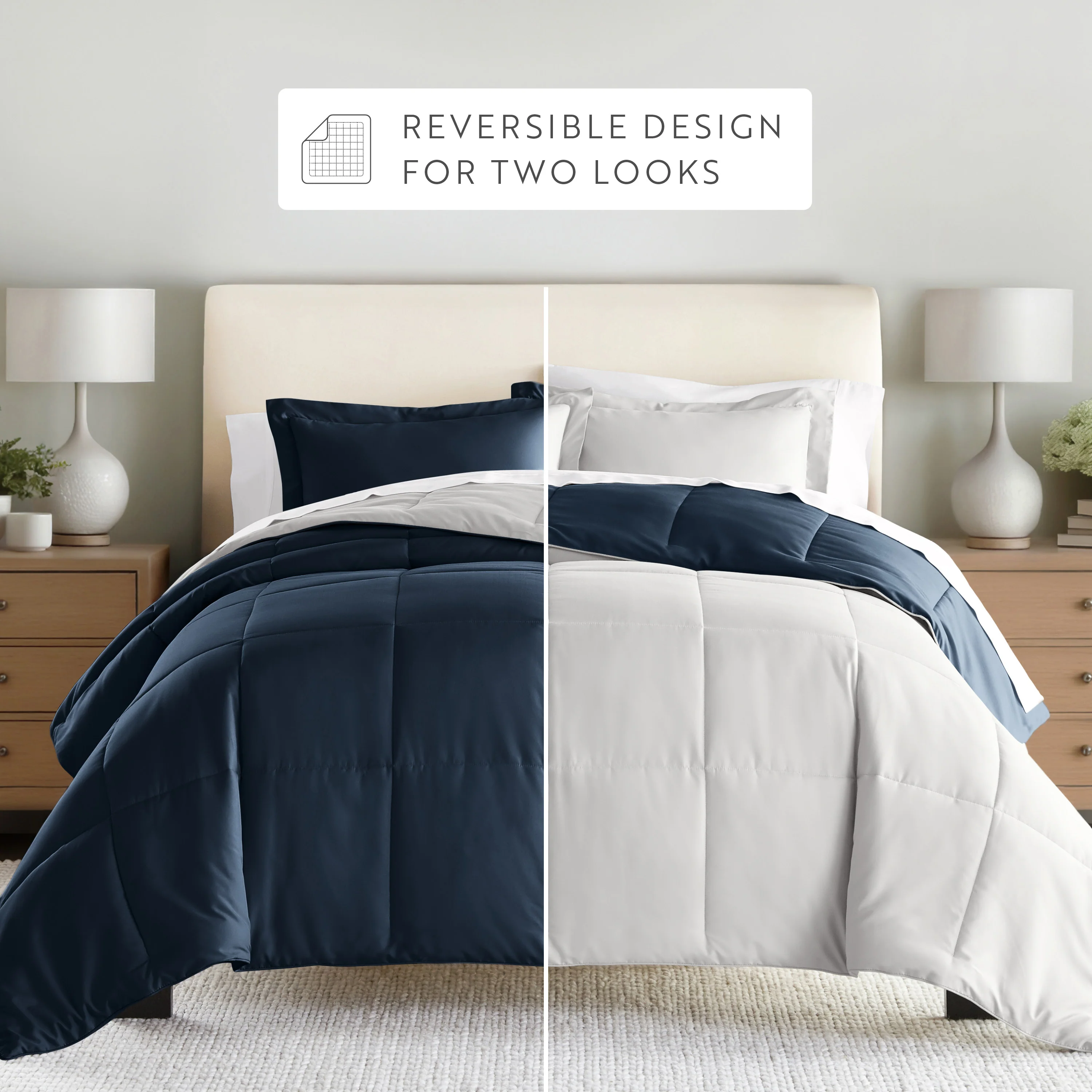 Reversible Down-Alternative Comforter Set - Image 85