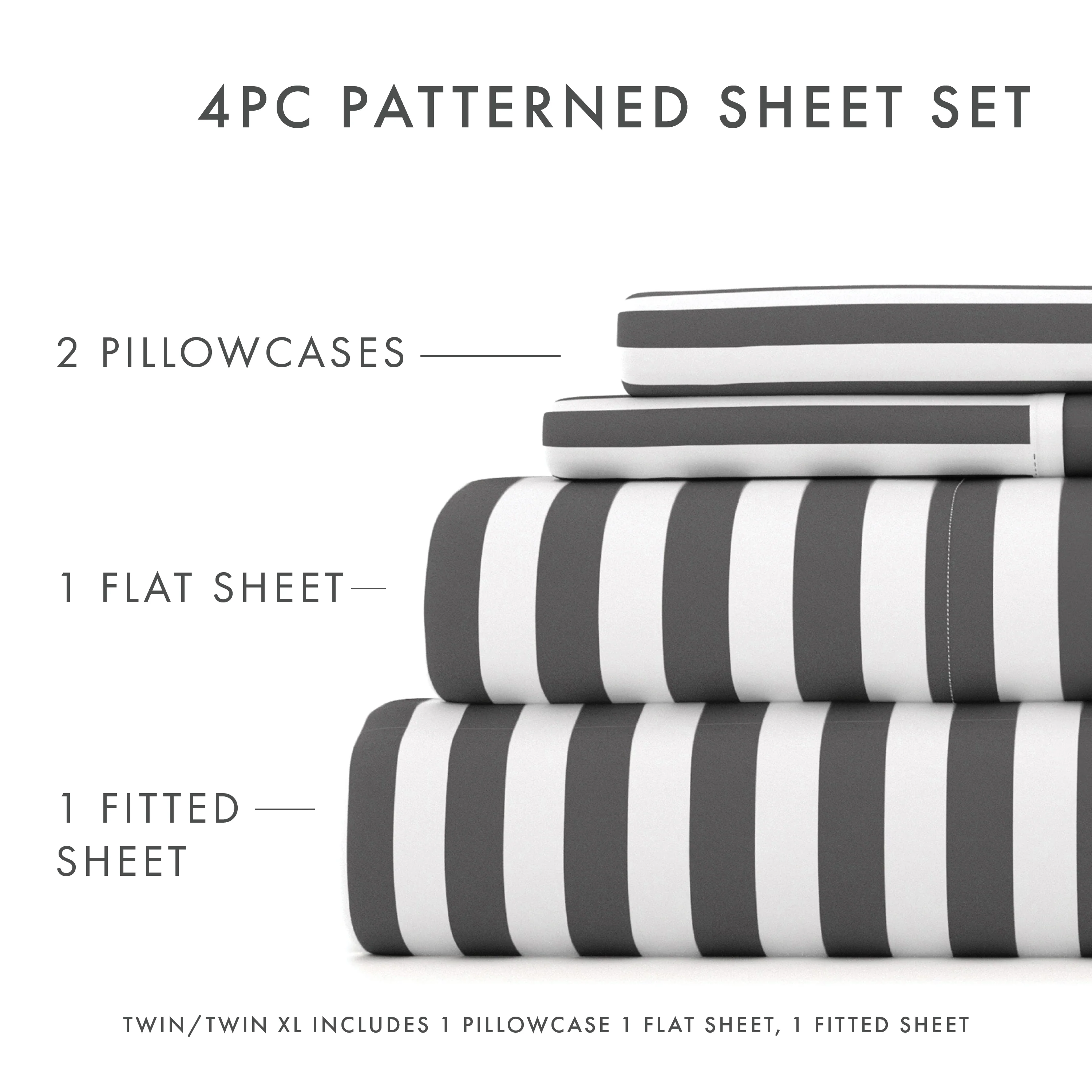 Ribbon Pattern 4-Piece Sheet Set - Image 5