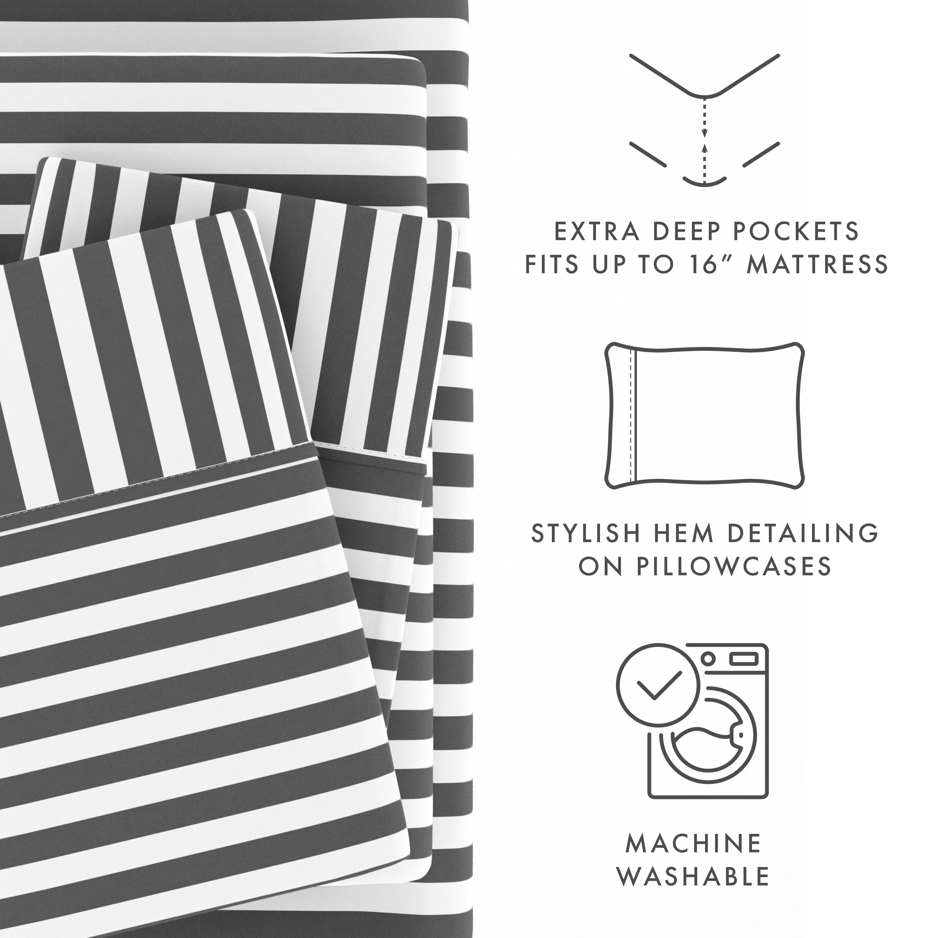 Ribbon Pattern 4-Piece Sheet Set - Image 7