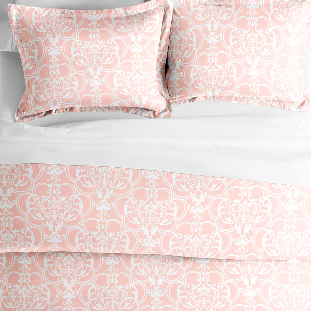 Romantic Damask Pattern 3-Piece Duvet Cover Set - Image 3