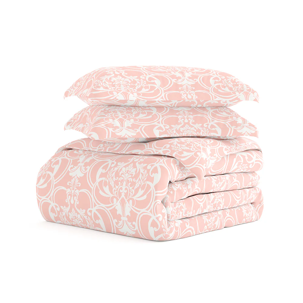 Romantic Damask Pattern 3-Piece Duvet Cover Set - Image 4