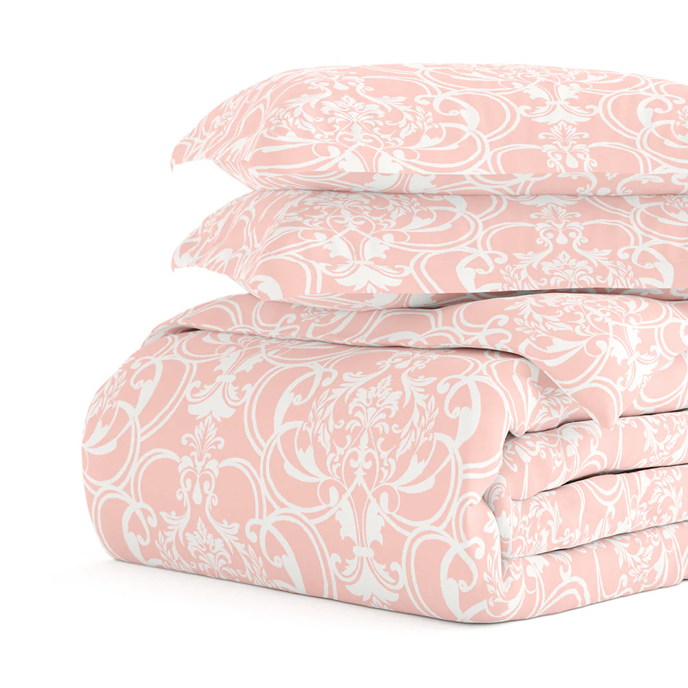 Romantic Damask Pattern 3-Piece Duvet Cover Set - Image 5