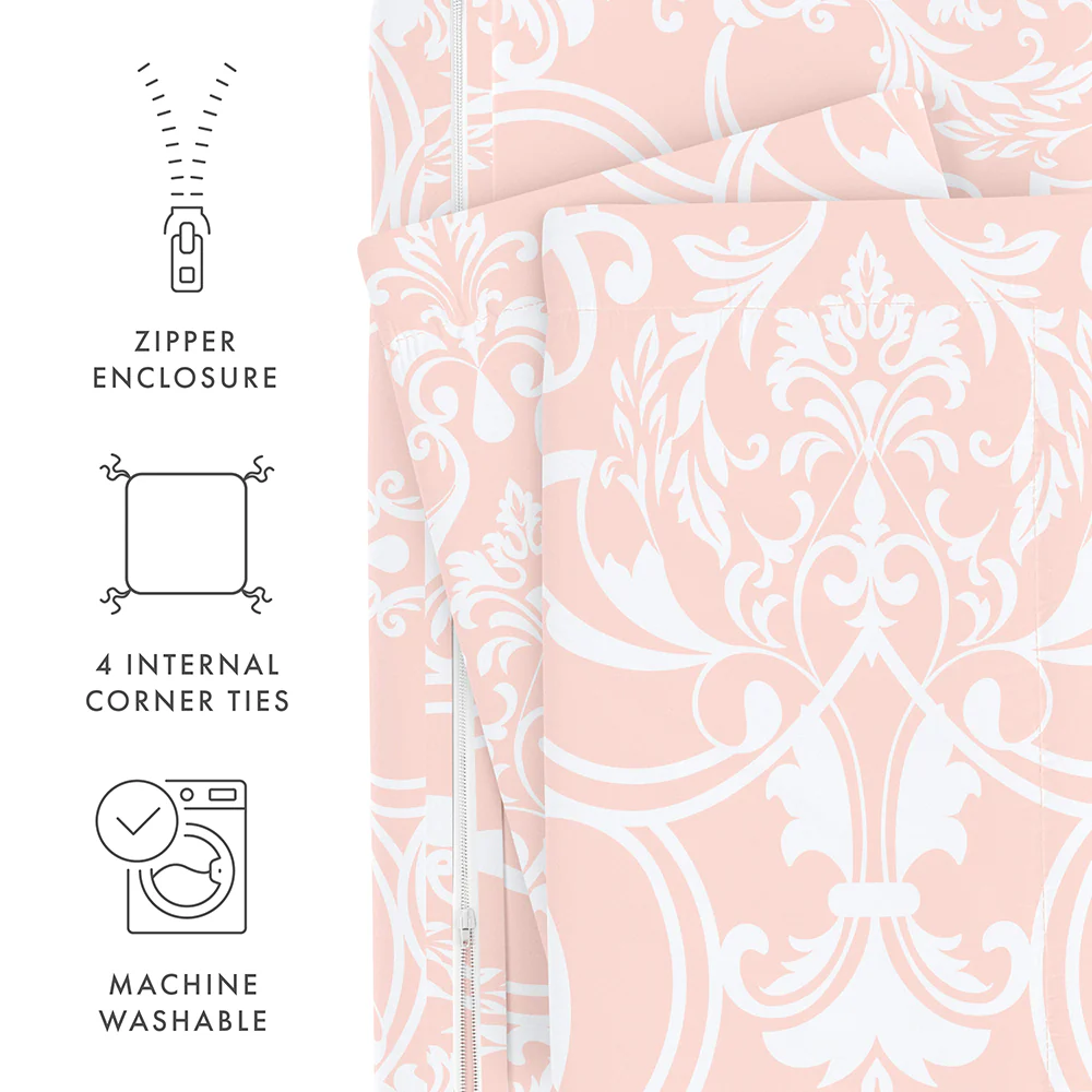 Romantic Damask Pattern 3-Piece Duvet Cover Set - Image 9