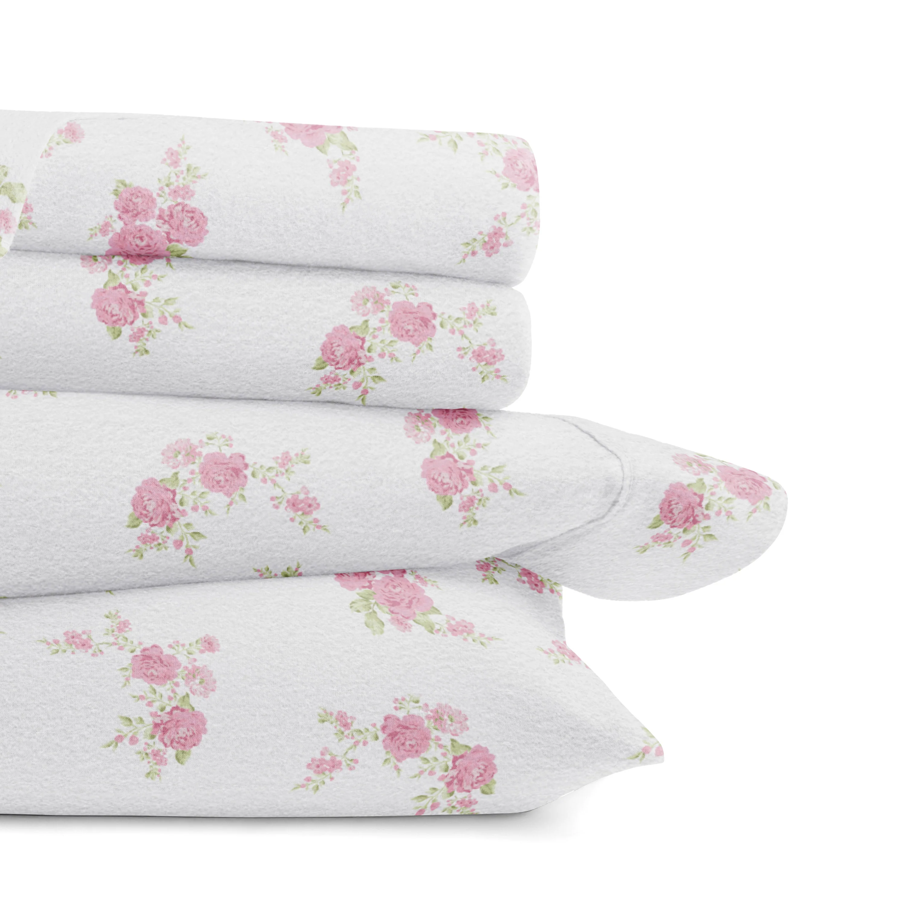 Rose Bunch 4-Piece Flannel Sheet Set - Image 8