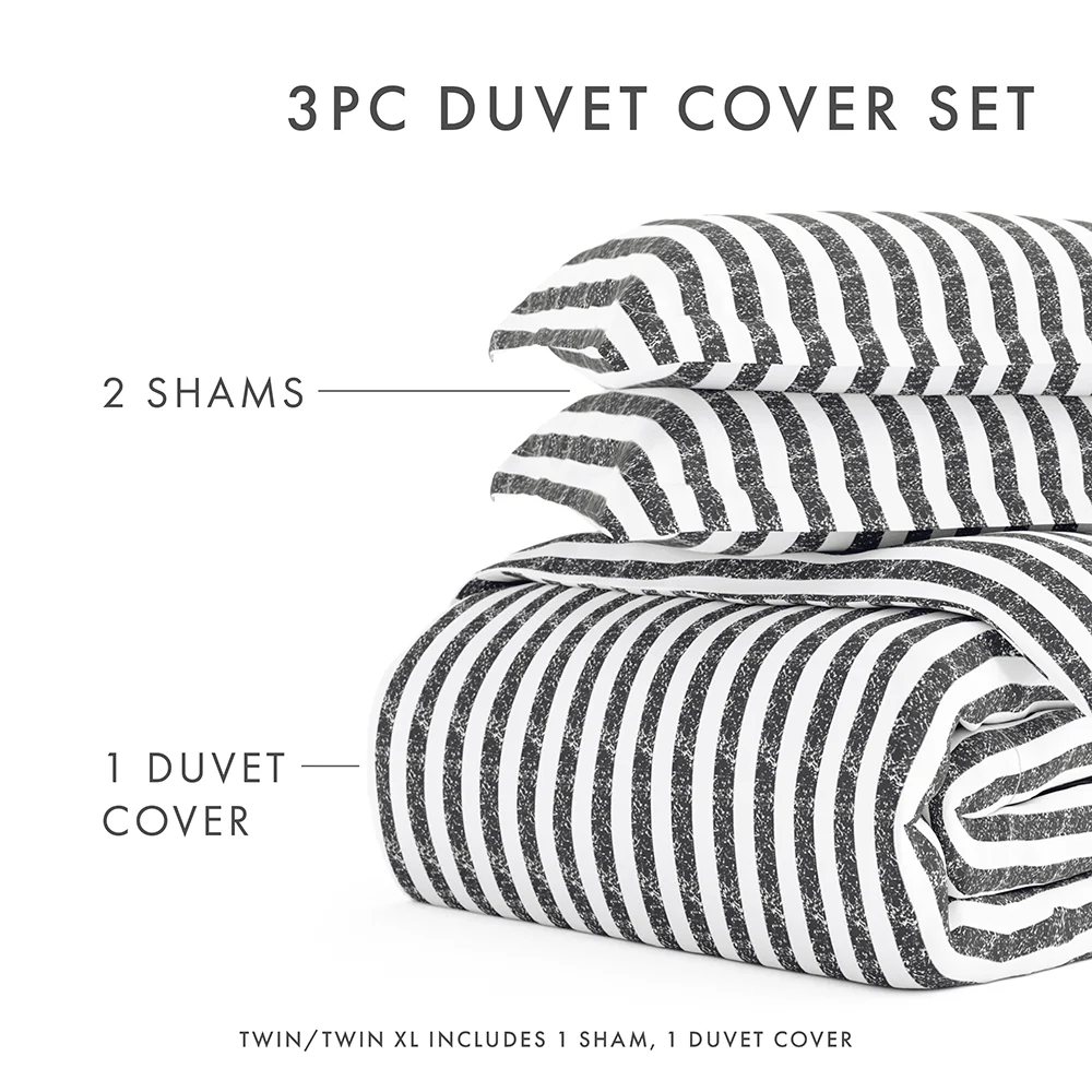 Rugged Stripes Pattern 3-Piece Duvet Cover Set - Image 71