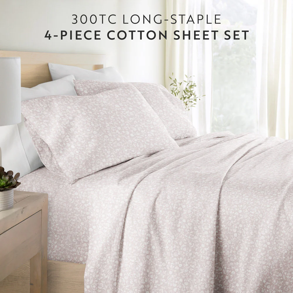 Rustic Jacobean 4-Piece Long Staple Cotton Sheet Set - Image 10