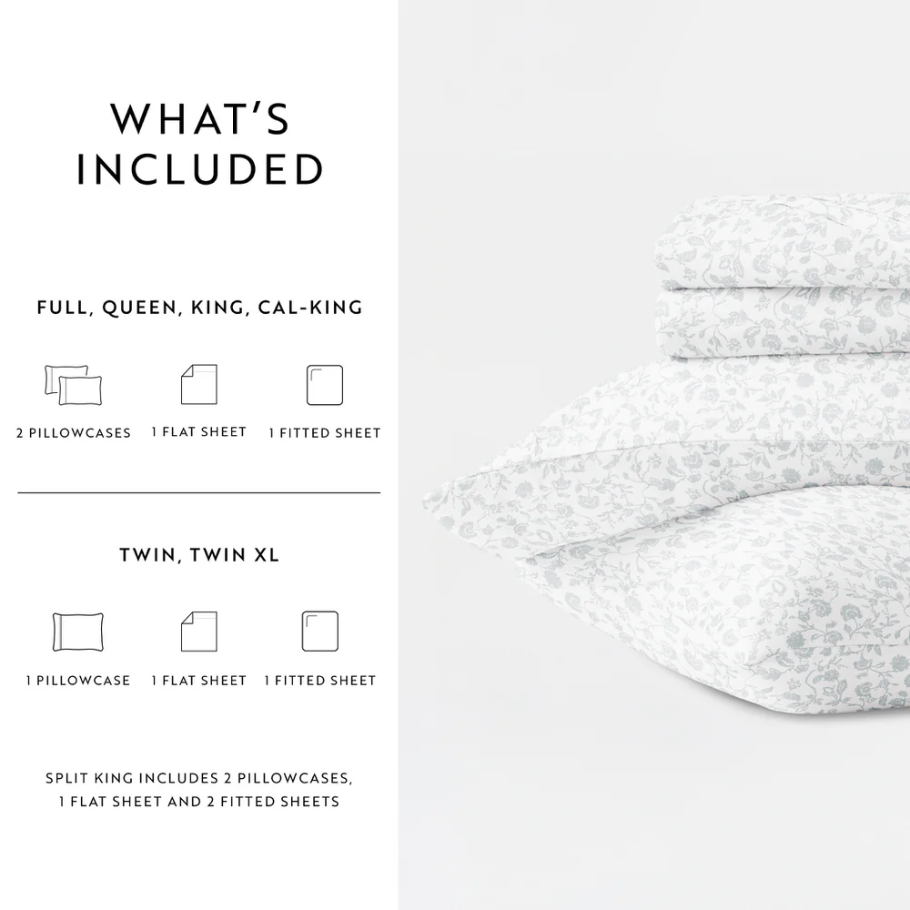 Rustic Jacobean 4-Piece Long Staple Cotton Sheet Set - Image 19