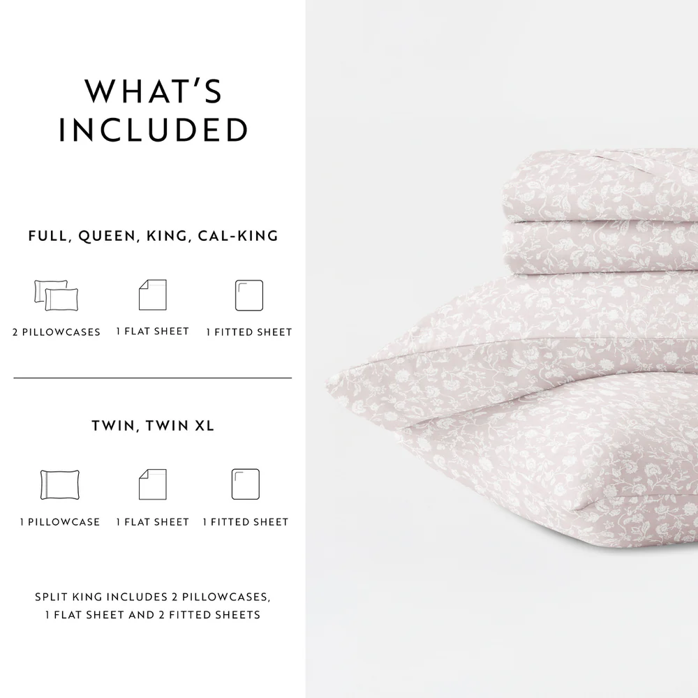 Rustic Jacobean 4-Piece Long Staple Cotton Sheet Set - Image 20