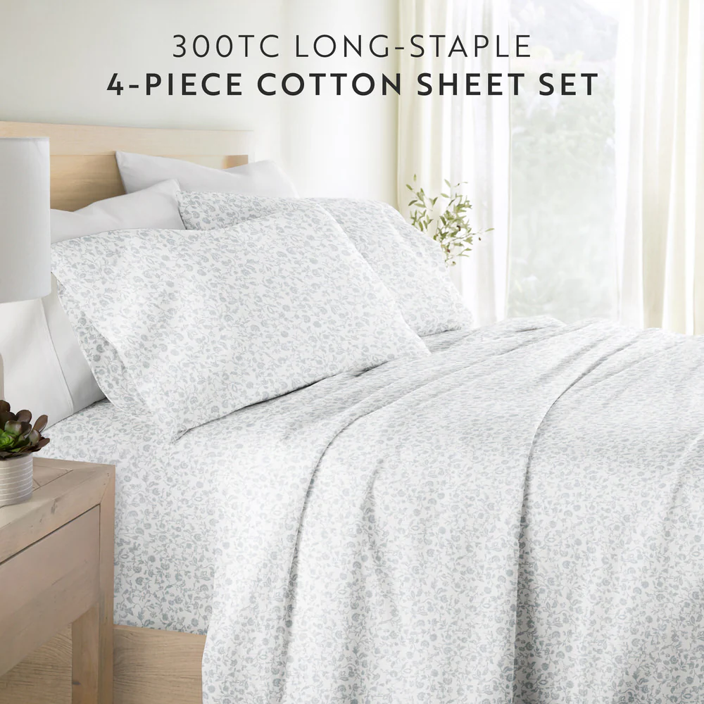 Rustic Jacobean 4-Piece Long Staple Cotton Sheet Set - Image 9