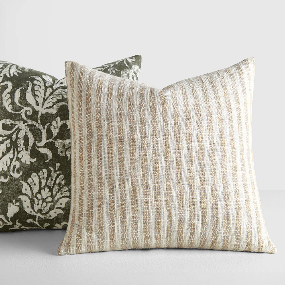 2-Pack Yarn-Dyed Bengal Stripe / Distressed Floral Décor Throw Pillows (Sale) - Image 4
