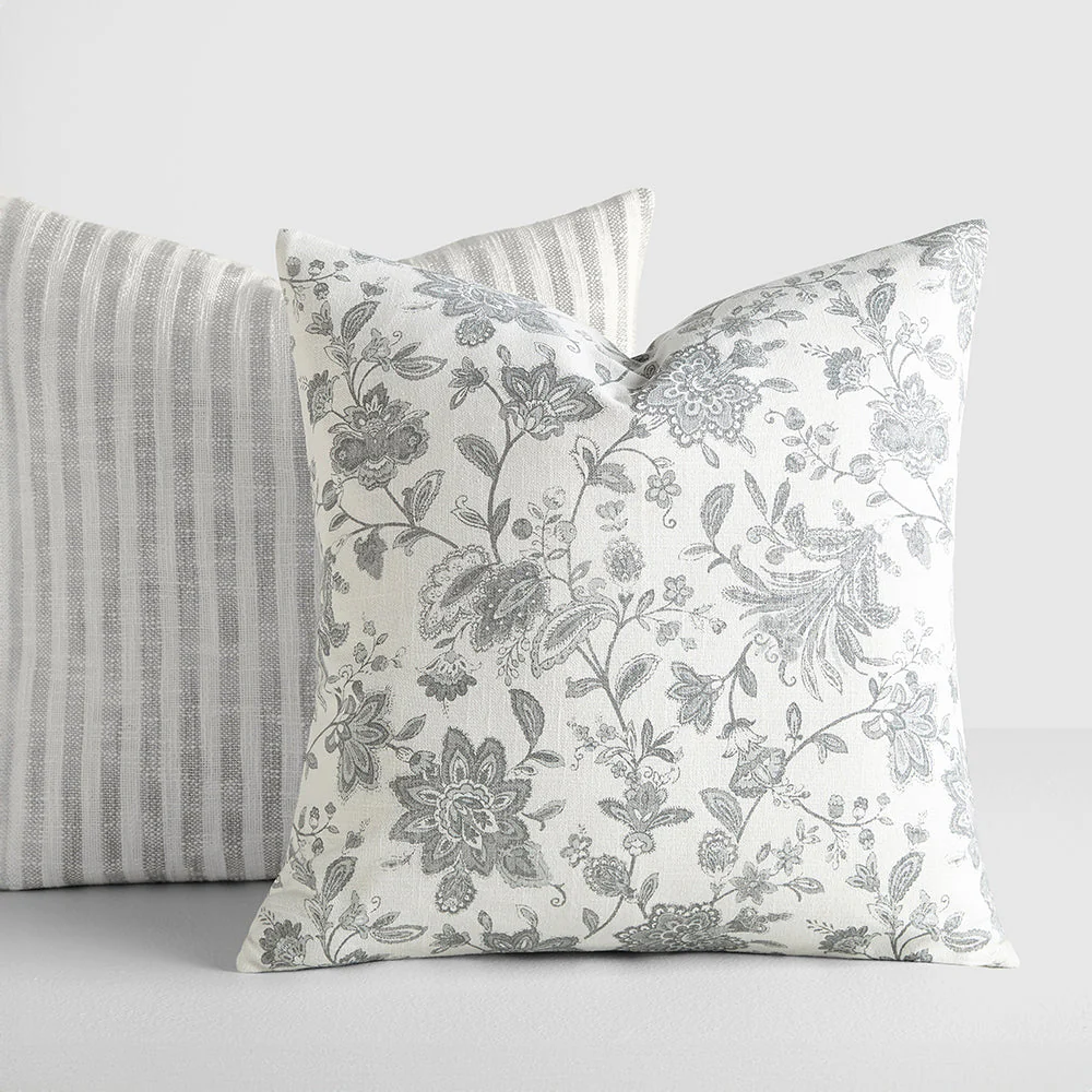 2-Pack Yarn-Dyed Bengal Stripe / Jacobean Décor Throw Pillows (Sale) - Image 2