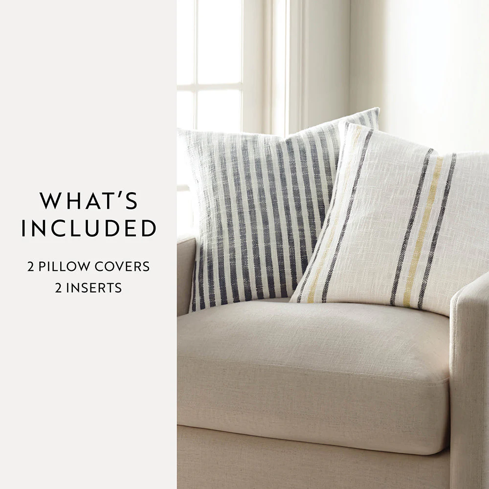 2-Pack Yarn-Dyed Bengal Stripe / Yarn-Dyed Framed Stripe Décor Throw Pillows (Sale) - Image 12