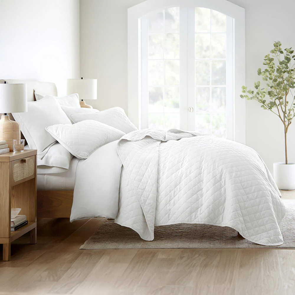 Sale - 3-Piece Diamond Stitch Quilted Coverlet Set - Image 20