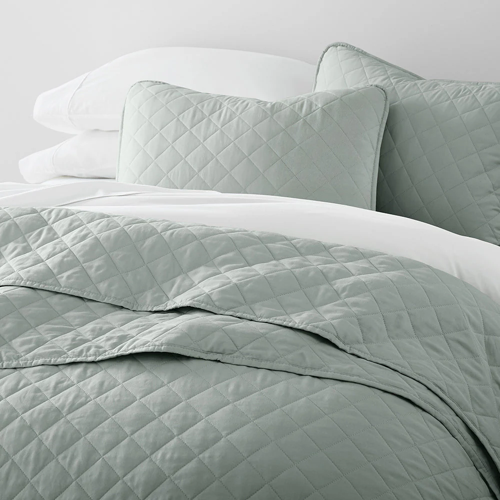 Sale - 3-Piece Diamond Stitch Quilted Coverlet Set - Image 29