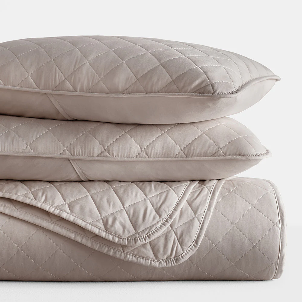 Sale - 3-Piece Diamond Stitch Quilted Coverlet Set - Image 33