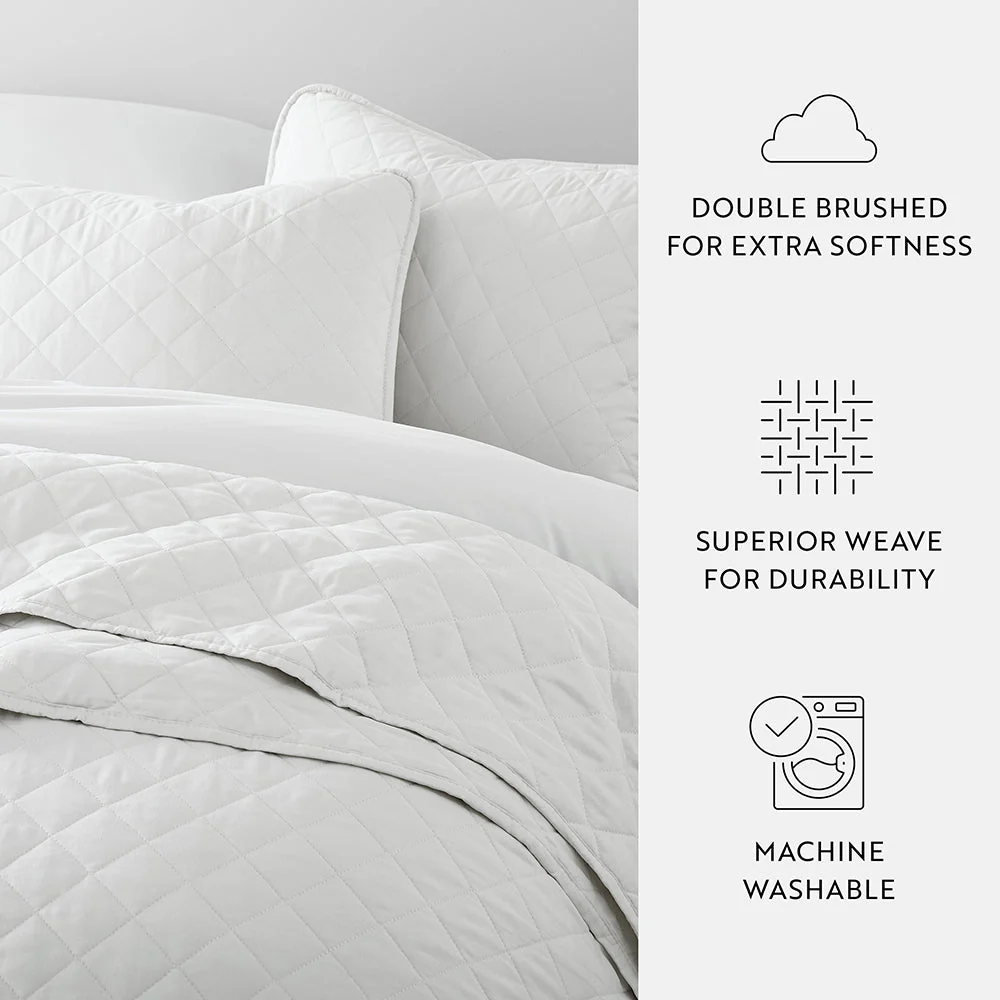 Sale - 3-Piece Diamond Stitch Quilted Coverlet Set - Image 44