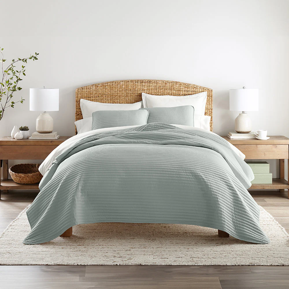 Sale - 3-Piece Stripe Stitch Quilted Coverlet Set - Image 18