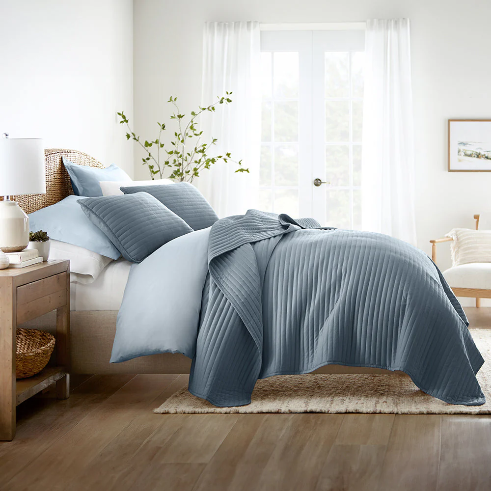 Sale - 3-Piece Stripe Stitch Quilted Coverlet Set - Image 19