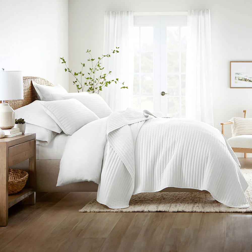 Sale - 3-Piece Stripe Stitch Quilted Coverlet Set - Image 23