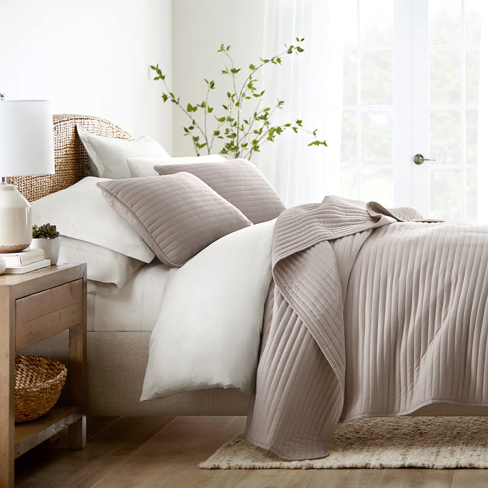 Sale - 3-Piece Stripe Stitch Quilted Coverlet Set - Image 3