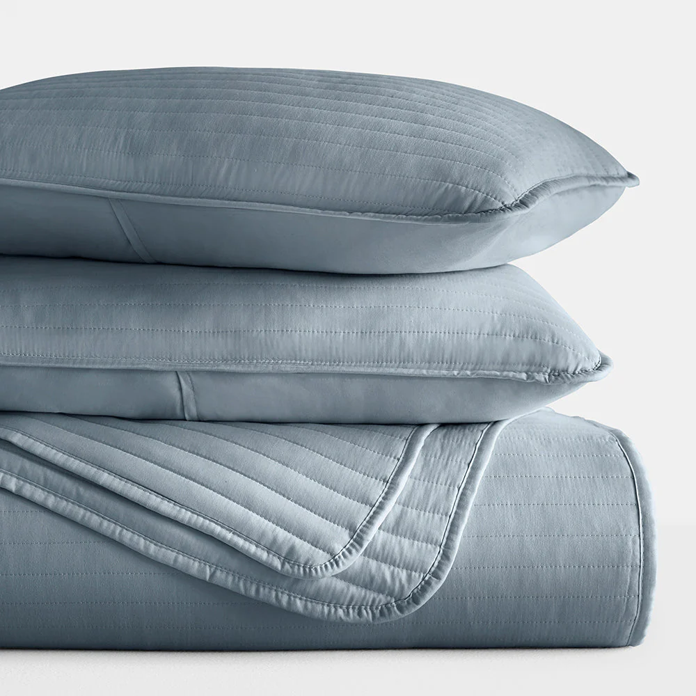 Sale - 3-Piece Stripe Stitch Quilted Coverlet Set - Image 31