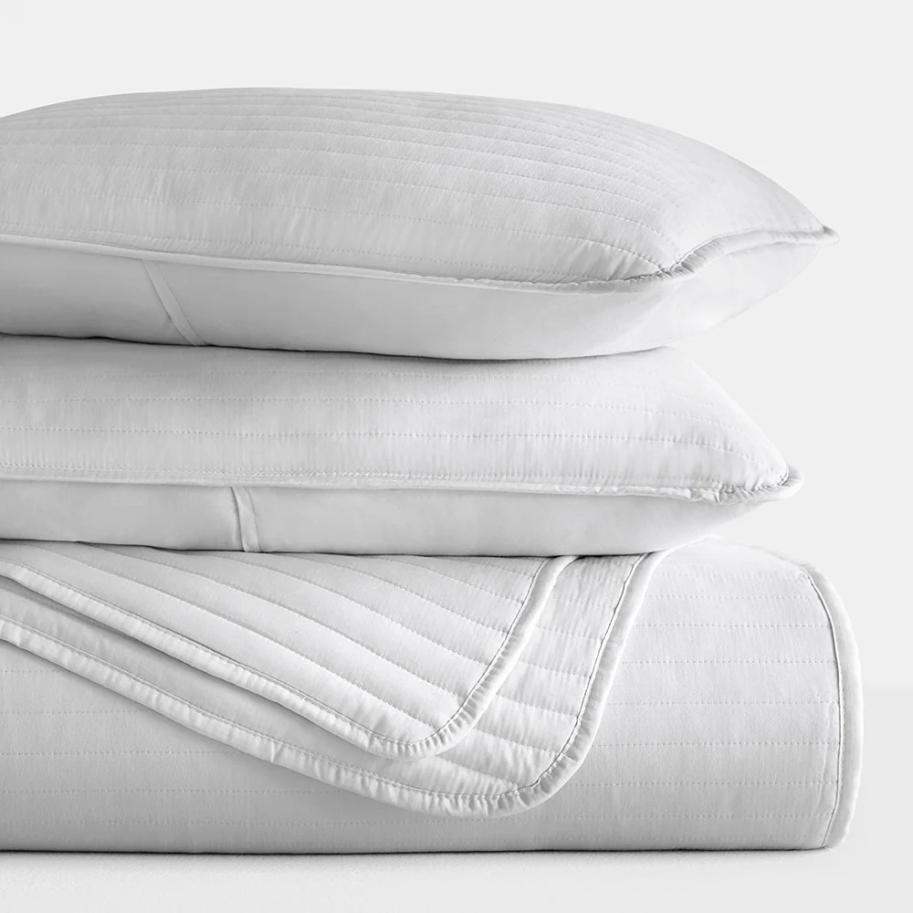 Sale - 3-Piece Stripe Stitch Quilted Coverlet Set - Image 34