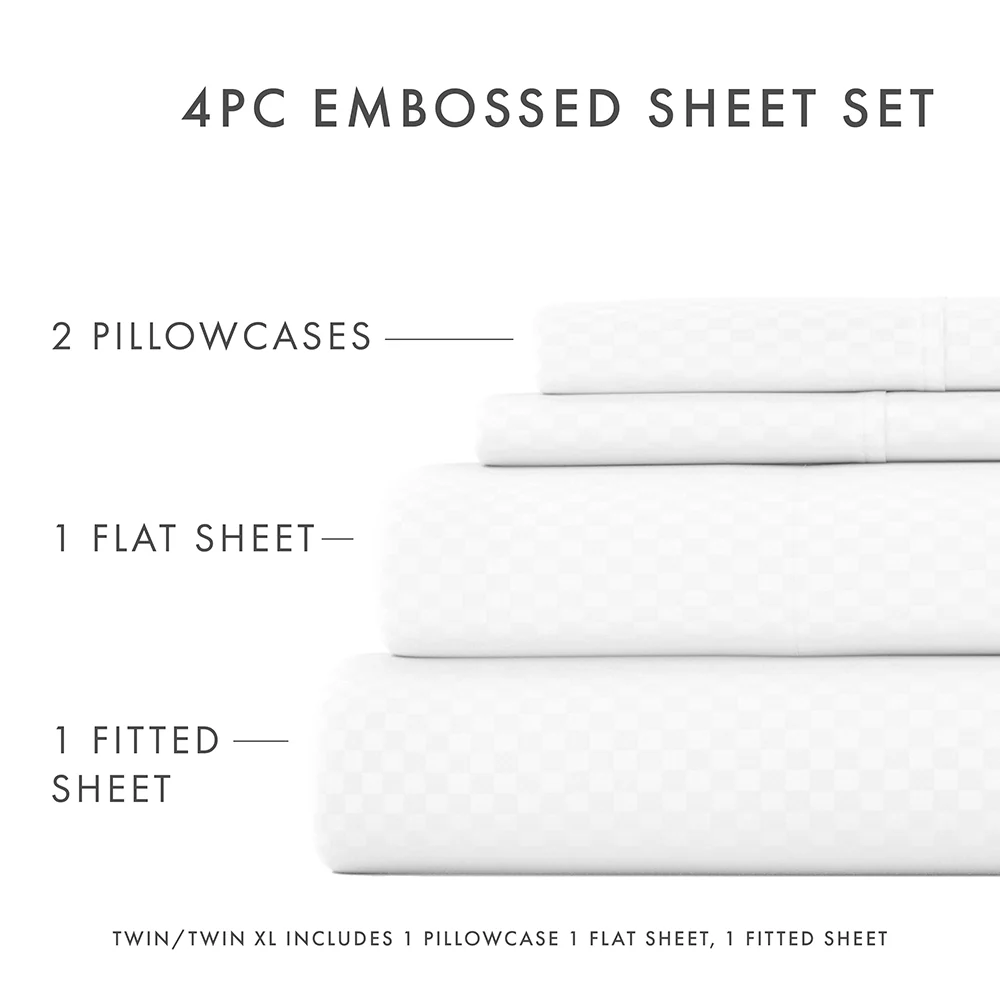Checkered Embossed 4-Piece Sheet Set (Sale) - Image 29