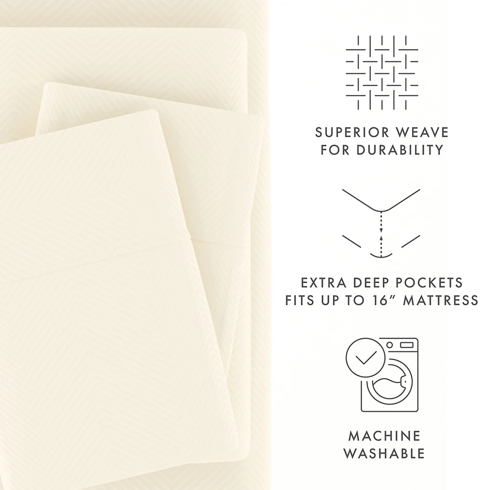 Chevron Embossed 4-Piece Sheet Set (Sale) - Image 33